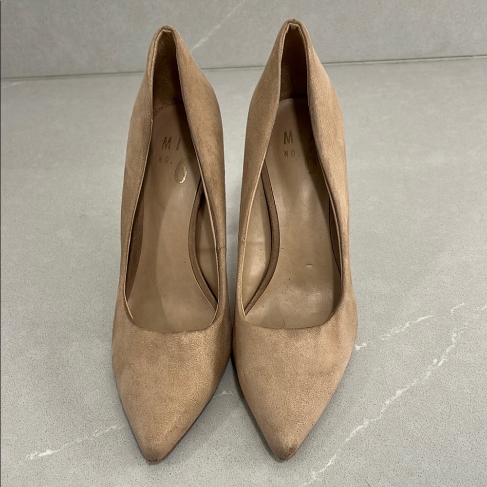 Elegant Tan Faux Suede Women's Pumps Size 6.5 M